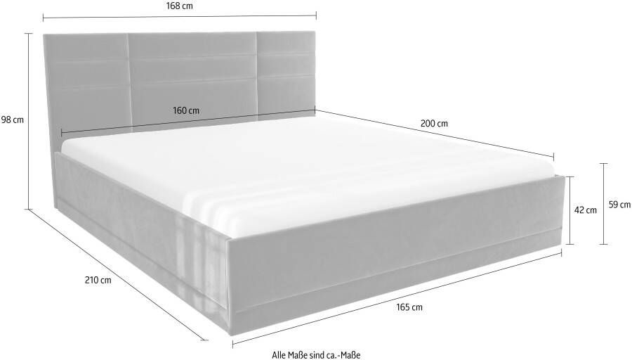 Westfalia Polsterbetten Gestoffeerd bed Praag keuze uit 3 matrastypes met of zonder bedlade - Foto 5