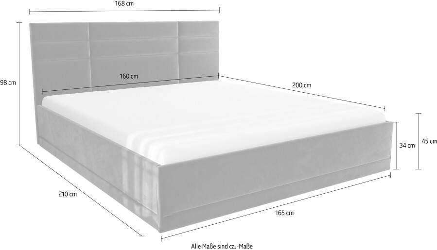 Westfalia Polsterbetten Gestoffeerd bed Praag keuze uit 3 matrastypes met of zonder bedlade - Foto 4