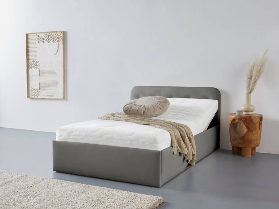 Westfalia Polsterbetten Gestoffeerd bed Rostock ook verkrijgbaar met extra opbergruimte en verstelbare hoofdsteunen - Foto 1