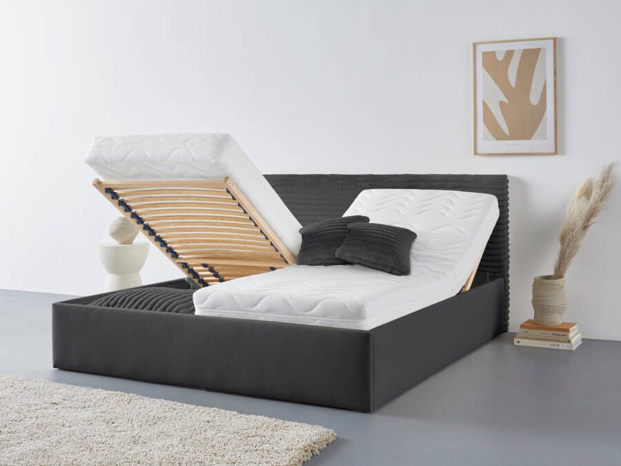 Westfalia Polsterbetten Gestoffeerd bed VITA ook verkrijgbaar met extra opbergruimte inclusief verstelbare hoofdsteunen