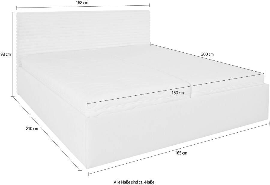 Westfalia Polsterbetten Gestoffeerd bed VITA ook verkrijgbaar met extra opbergruimte inclusief verstelbare hoofdsteunen - Foto 2