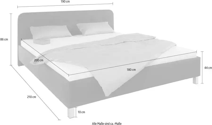 Westfalia Polsterbetten Gestoffeerd bed Vulkaan in diverse uitvoeringen - Foto 5