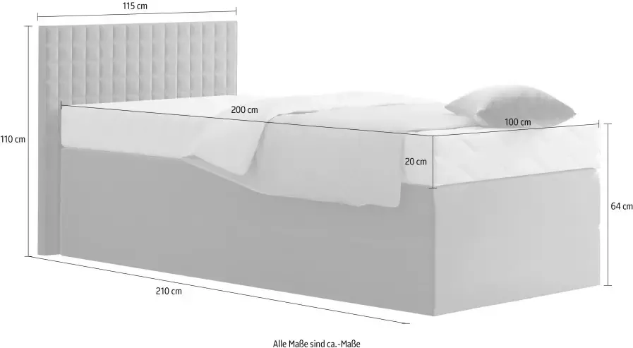 Westfalia Polsterbetten Boxspring met sierkussen naar keuze met topmatras - Foto 2