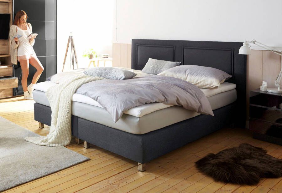 Westfalia Polsterbetten Boxspring incl. topmatras van koudschuim en sierkussen - Foto 3
