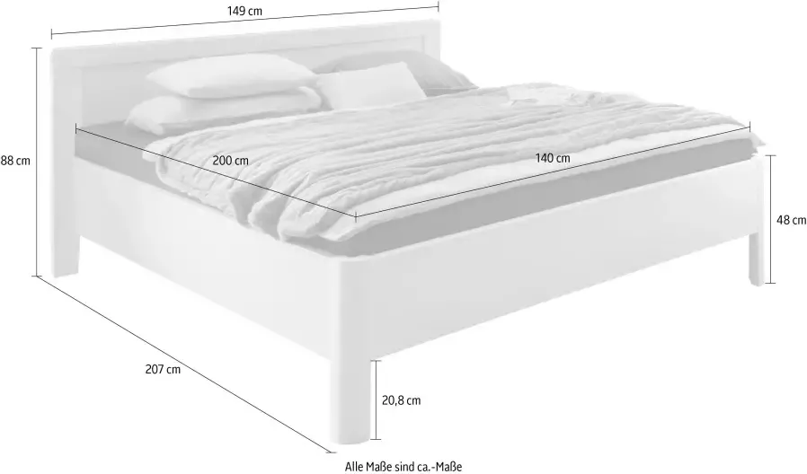 Comfort Collectie bed Bienne Rondo 140 x 200 cm alpine wit - Foto 3