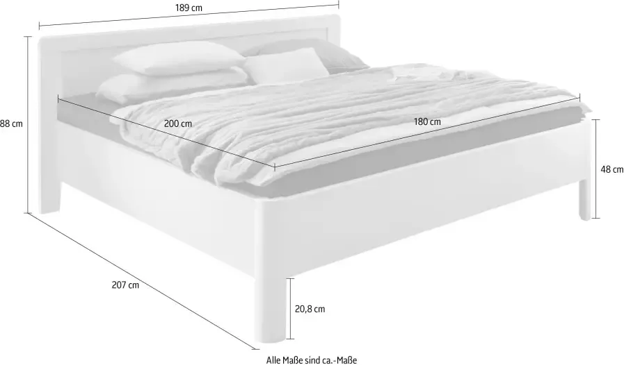 BBright Comfort Collectie Bed Bienne Rondo 180 x 200 cm alpine wit - Foto 3