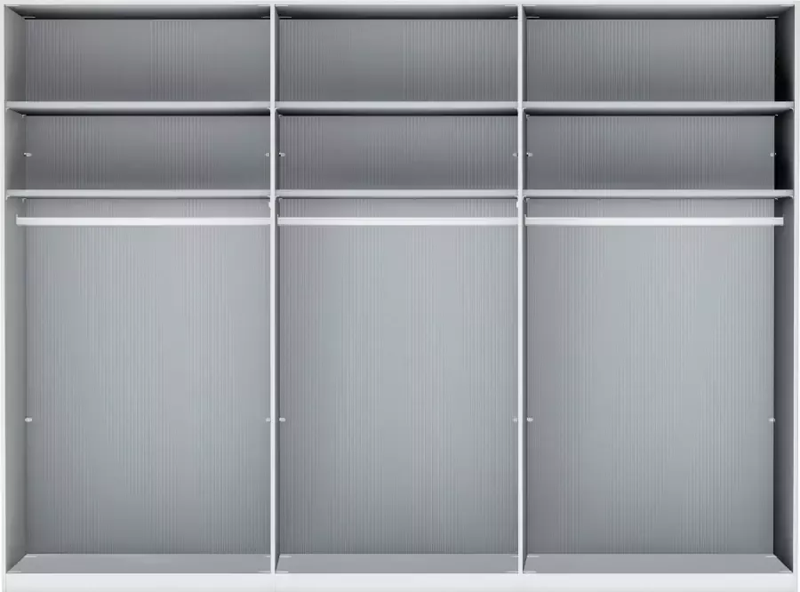 WIEMANN Draaideurkast Monaco Kledingkast Kast Linnenkast met elegant glazen front met chic glazen front en hoogwaardig beslag inclusief deurdemping - Foto 6