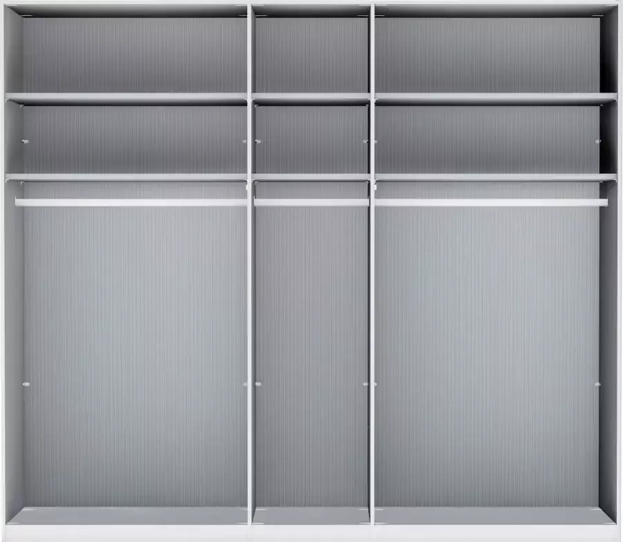 WIEMANN Draaideurkast Monaco Kledingkast Kast Linnenkast met elegant glazen front met chic glazen front en hoogwaardig beslag inclusief deurdemping - Foto 6