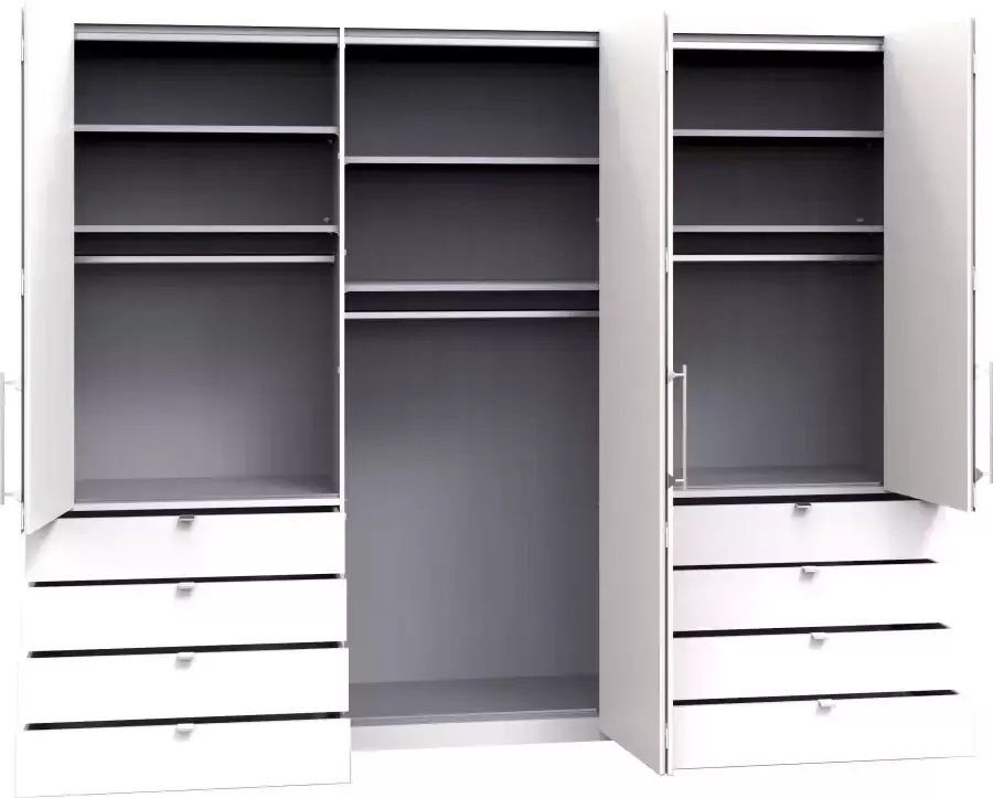 WIEMANN Vouwdeurkast Loft Kledingkast Kast Linnenkast met glazen front - Foto 2