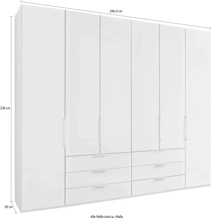 WIEMANN Vouwdeurkast Monaco mit hochwertige Beschläge inkl. Schubladendämpfung met glazen front en hoogwaardig beslag inclusief ladedemping - Foto 9