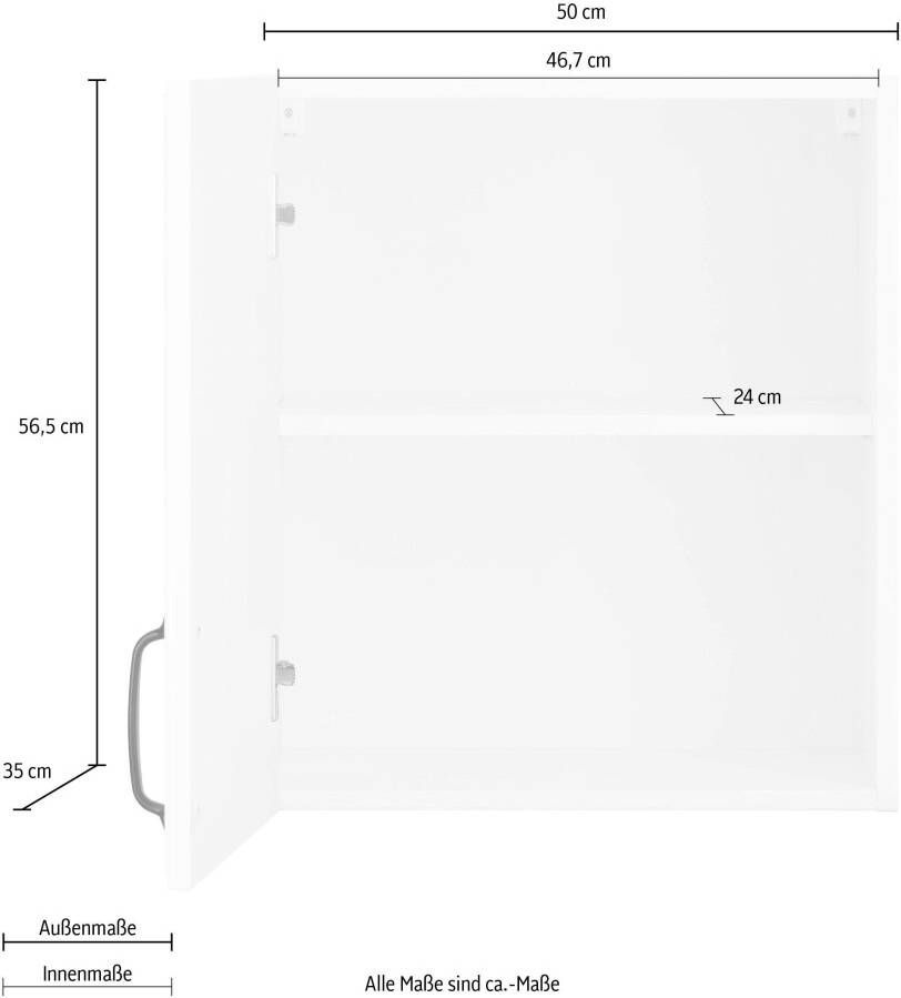 Wiho Küchen Hangend kastje Erla 50 cm breed met vakkenfront - Foto 2