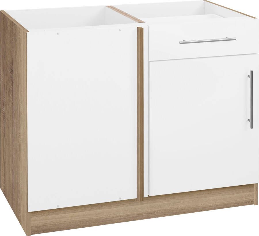 Wiho Küchen Hoekonderkast Cali 100 cm breed ontwerpafmeting 110 cm zonder werkblad - Foto 3