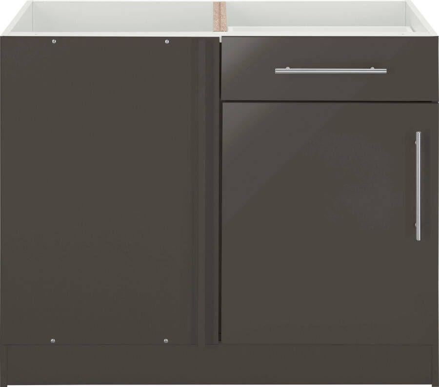 Wiho Küchen Hoekonderkast Cali 100 cm breed ontwerpafmeting 110 cm zonder werkblad - Foto 2