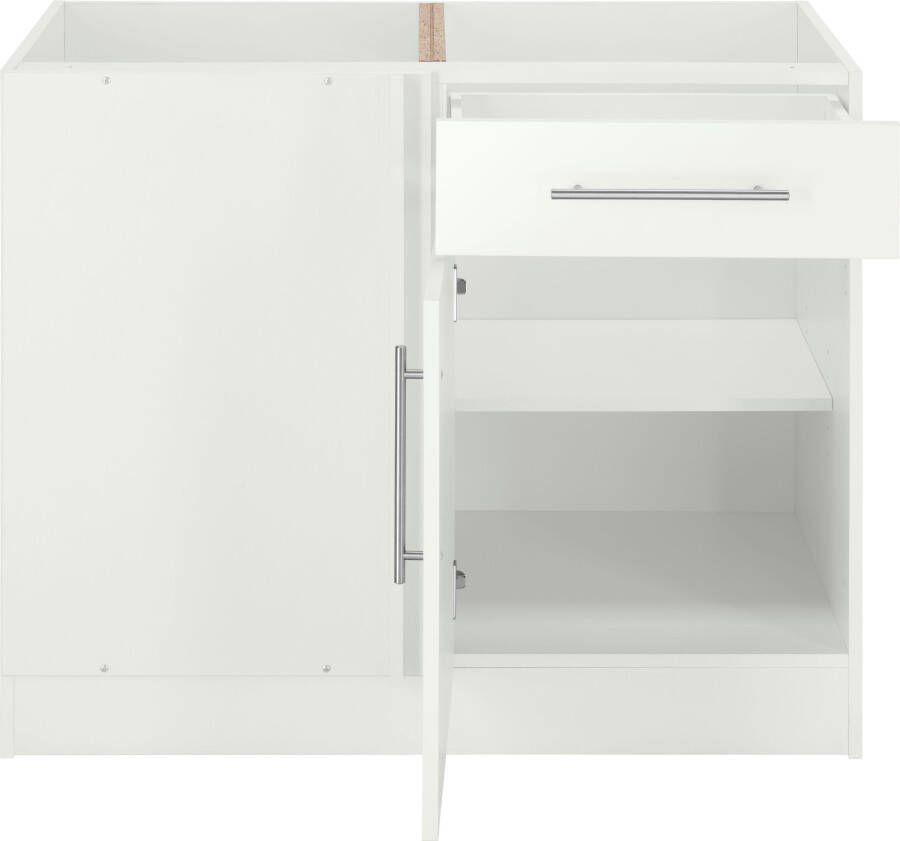 Wiho Küchen Hoekonderkast Cali 100 cm breed ontwerpafmeting 110 cm zonder werkblad - Foto 2