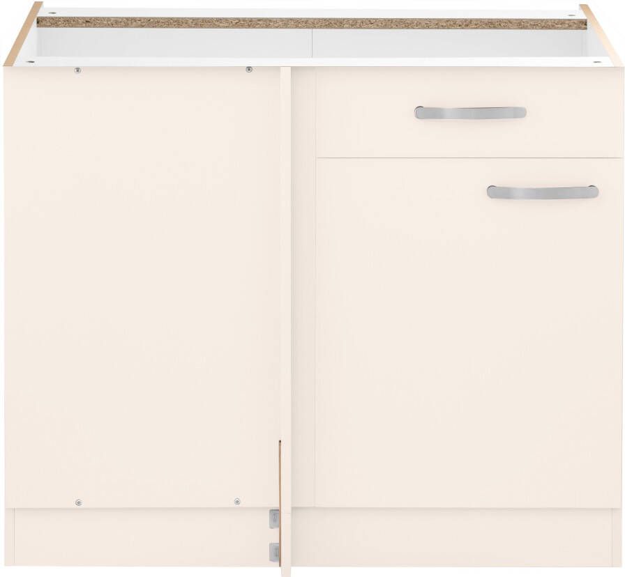 Wiho Küchen Hoekonderkast Kansas 100 cm breed ontwerpafmeting 110 cm zonder werkblad - Foto 3