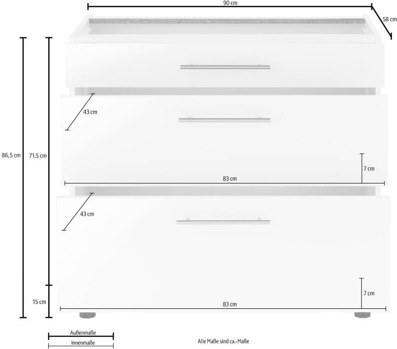 Wiho Küchen Onderkast Ela Breedte 90 cm met soft-closefunctie - Foto 6