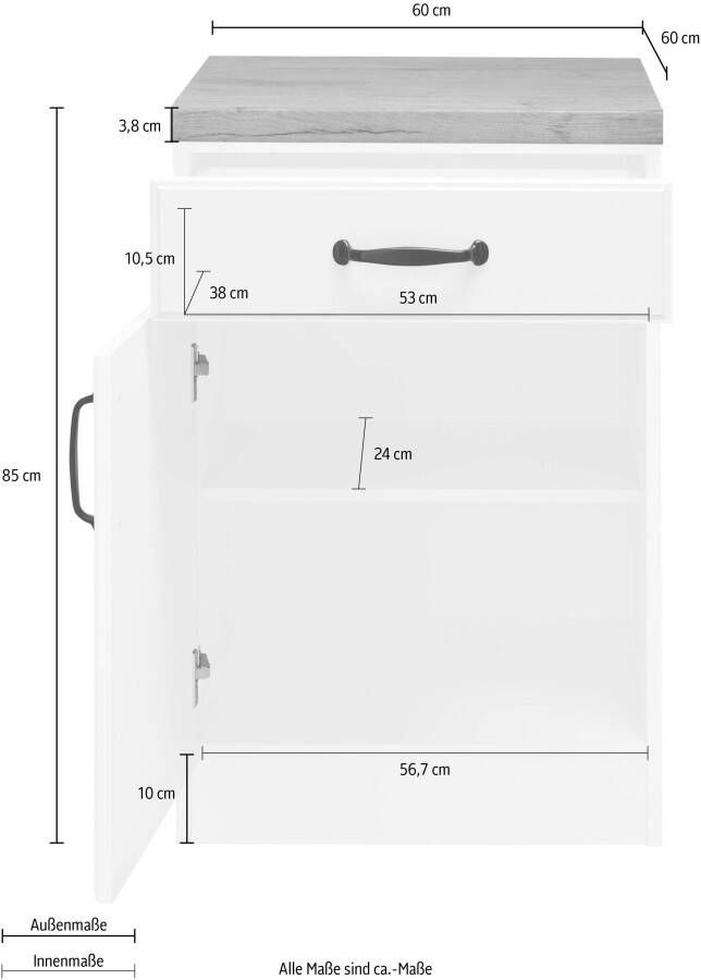 Wiho Küchen Onderkast Erla 60 cm breed met vakkenfront - Foto 2