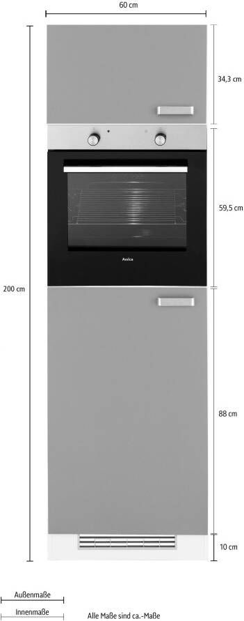 Wiho Küchen Oven koelkastombouw Husum 60 cm breed - Foto 2