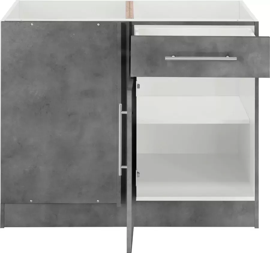 Wiho Küchen Hoekonderkast Cali 100 cm breed ontwerpafmeting 110 cm zonder werkblad - Foto 2