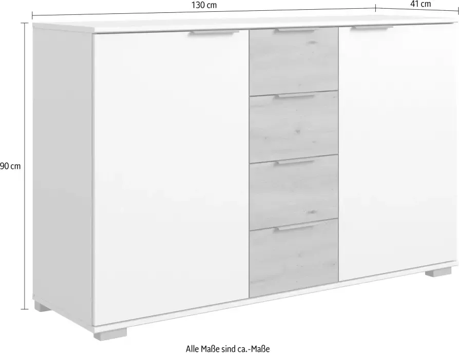 Wimex Kast met laden en deuren Gibraltar in 2 breedtes