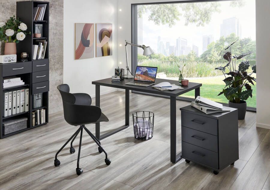 Wimex Kastje op wieltjes Home Desk met 3 laden 46 cm breed 58 cm hoog - Foto 2