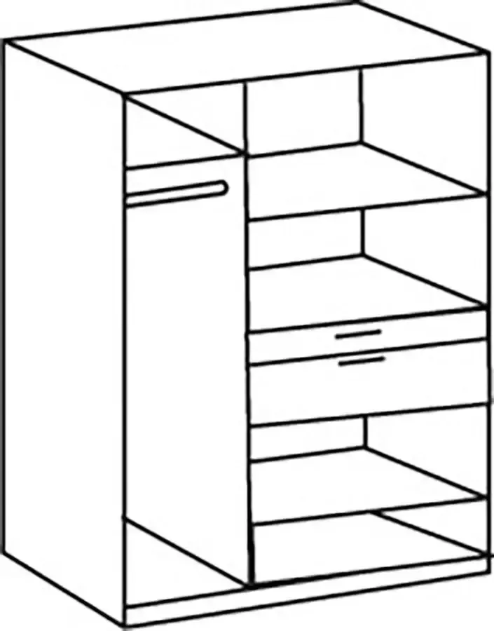 Wimex Kledingkast Blankenese Hoogglanzende lakdeuren