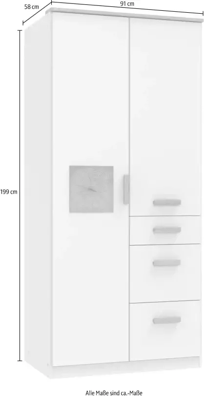 Wimex Kledingkast Gotland naar keuze in 91 cm of 135 cm breedte - Foto 7