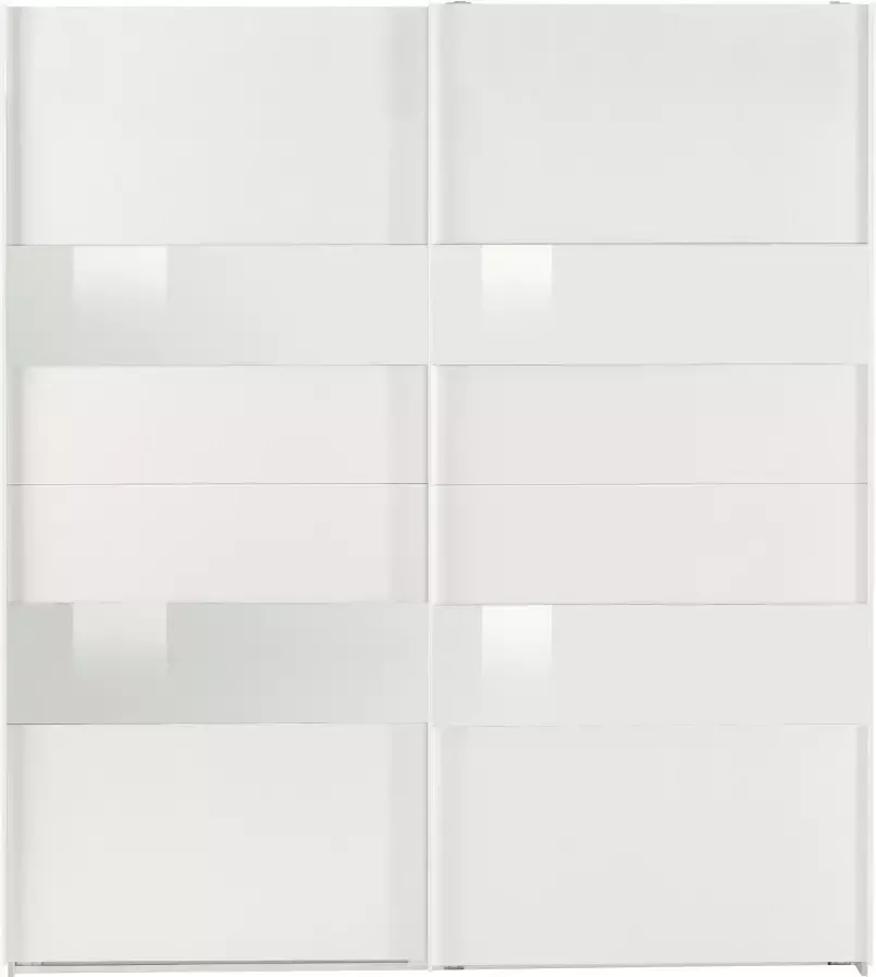 Woonexpress Kledingkast Mierlo Hout Wit 225x236x65 cm (BxHxD) Schuifdeuren Hang-legkast Met 4 Legplanken en 2 Roedes - Foto 11