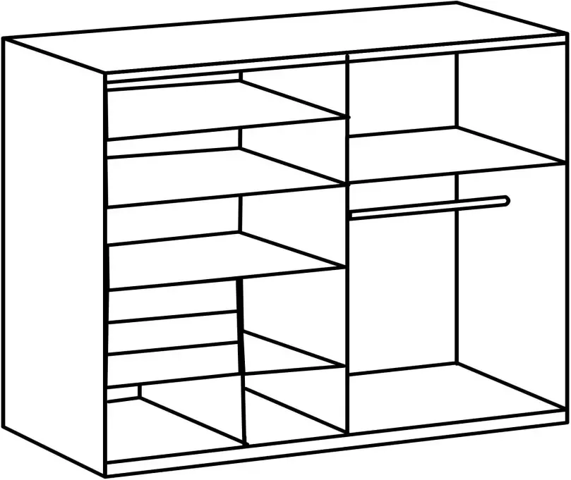 Wimex Zweefdeurkast Bamberg inclusief 5 planken en 1 garderobestang - Foto 2