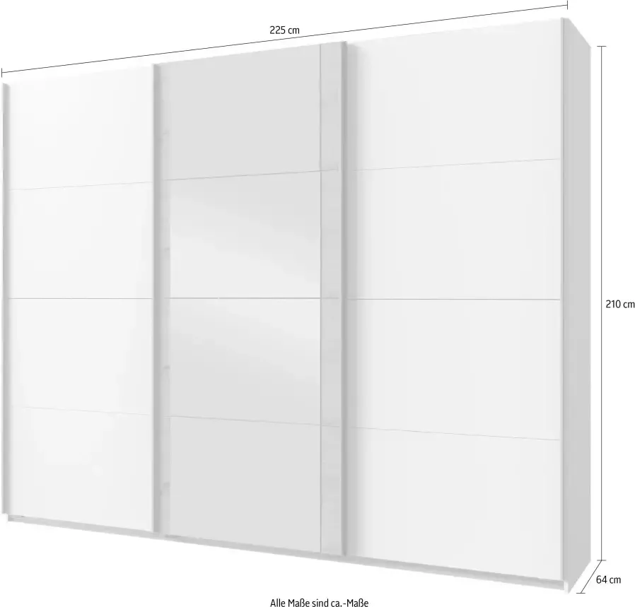 Wimex Zweefdeurkast Bern schuifdeurkast TOPSELLER Kast met extra indeling kapstok - Foto 5