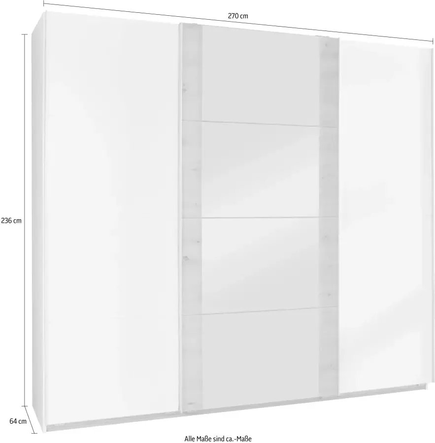 Wimex Zweefdeurkast Bern schuifdeurkast TOPSELLER Kast met extra indeling kapstok - Foto 5