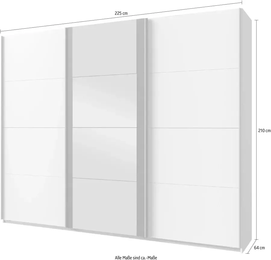 Wimex Zweefdeurkast Bern schuifdeurkast TOPSELLER Kast met extra indeling kapstok - Foto 5