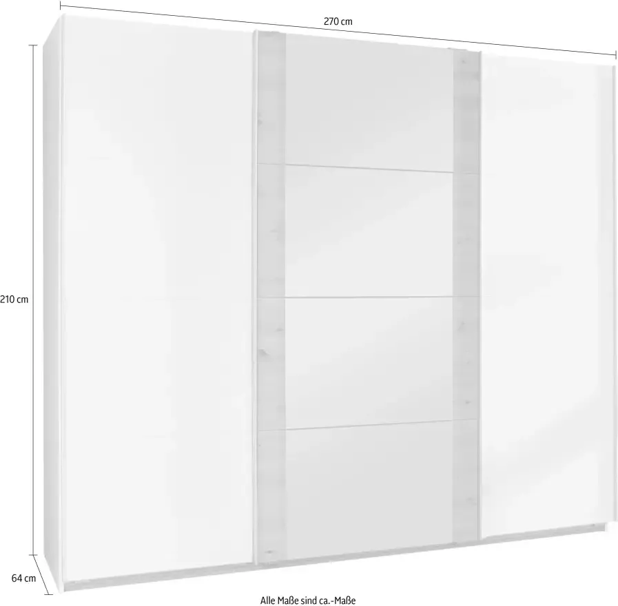 Wimex Zweefdeurkast Bern schuifdeurkast TOPSELLER Kast met extra indeling kapstok - Foto 5