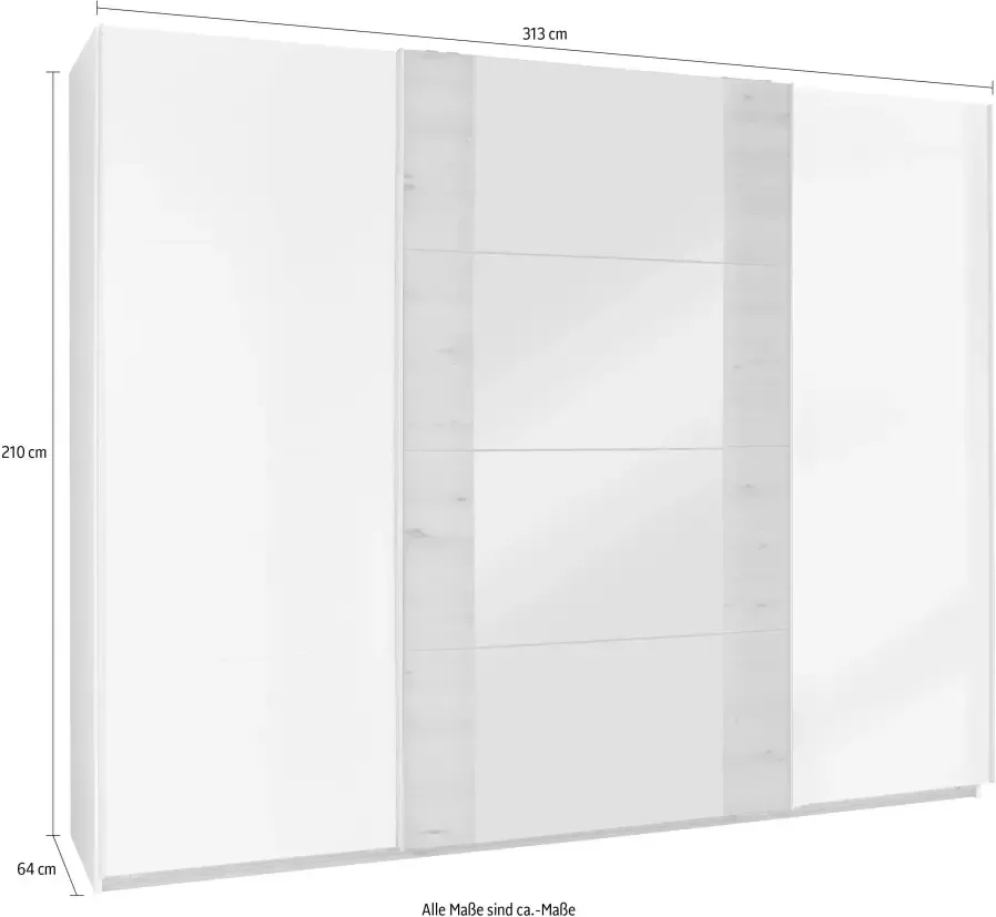 Wimex Zweefdeurkast Bern schuifdeurkast TOPSELLER Kast met extra indeling kapstok - Foto 5