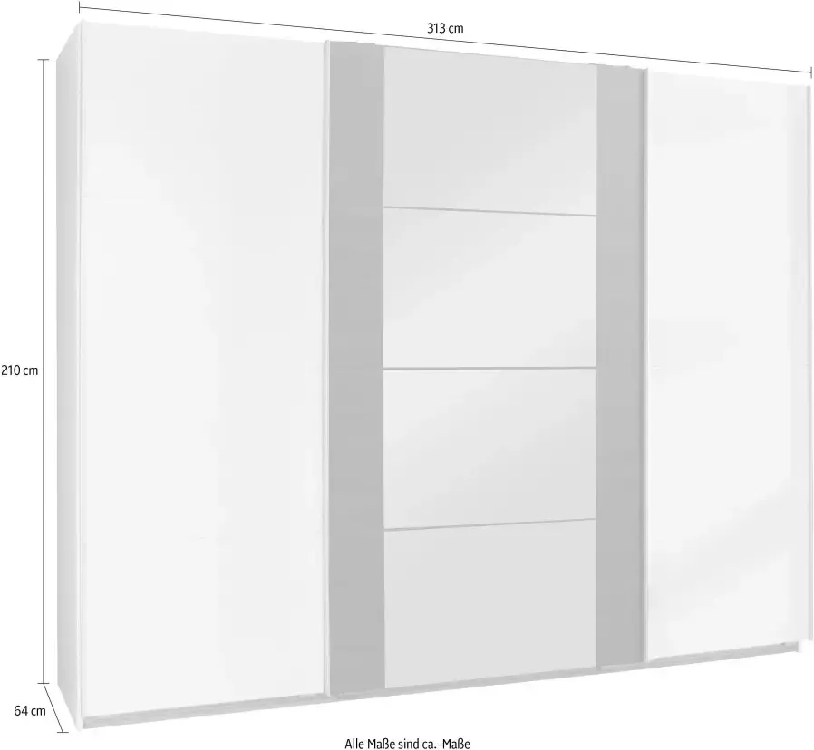 Wimex Zweefdeurkast Bern schuifdeurkast TOPSELLER Kast met extra indeling kapstok - Foto 5