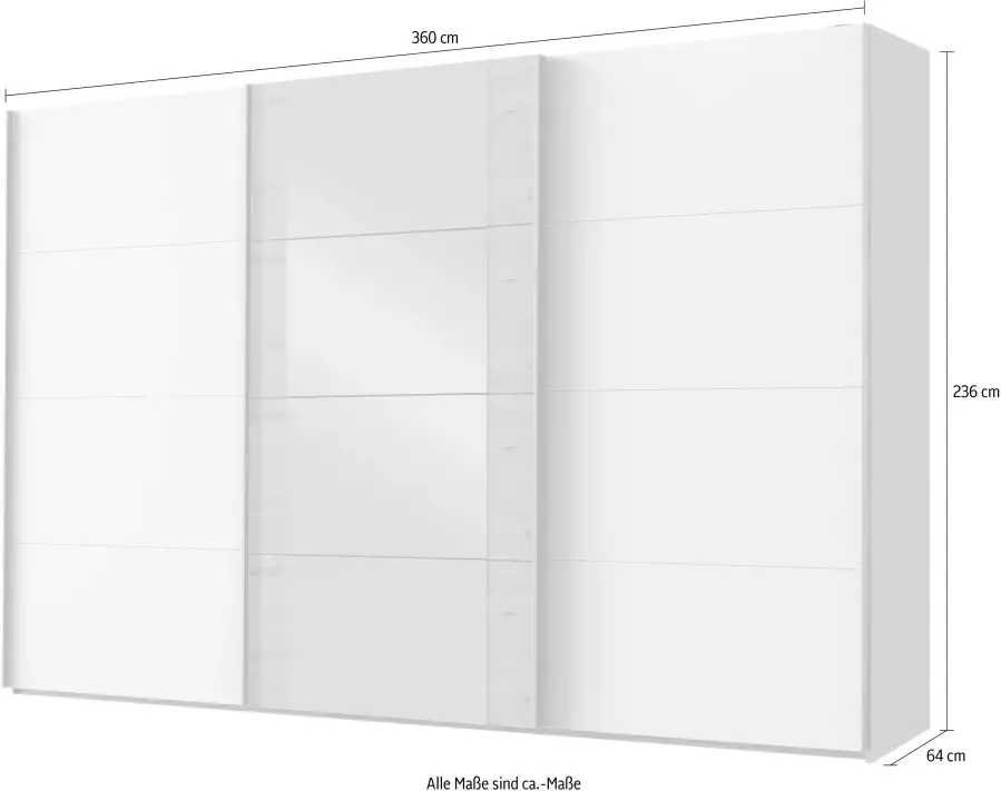 Wimex Zweefdeurkast Bern schuifdeurkast TOPSELLER Kast met extra indeling kapstok - Foto 6