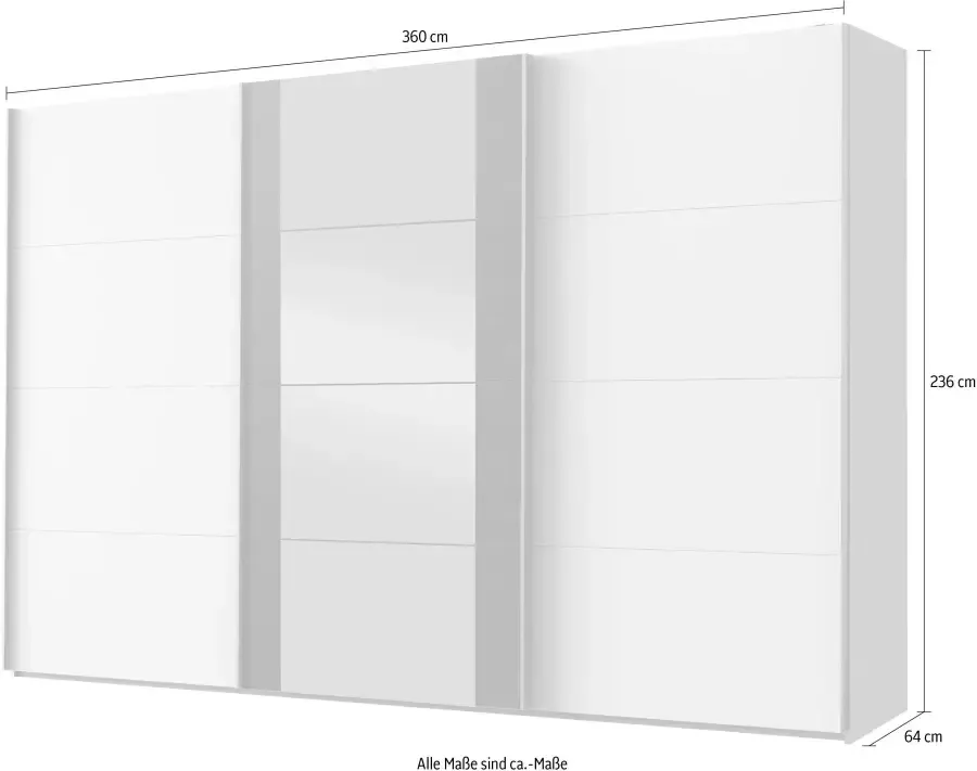 Wimex Zweefdeurkast Bern schuifdeurkast TOPSELLER Kast met extra indeling kapstok - Foto 6