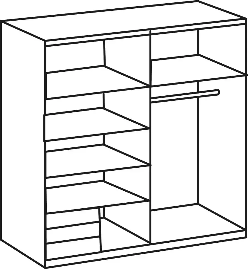 Wimex Schuifdeurkast Emden Met externe lades - Foto 3