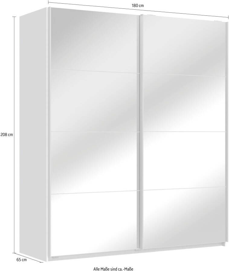 Wimex Zweefdeurkast Engeland 2-deurs met volledig gespiegelde voorkant van de kast in verschillende breedtematen - Foto 3