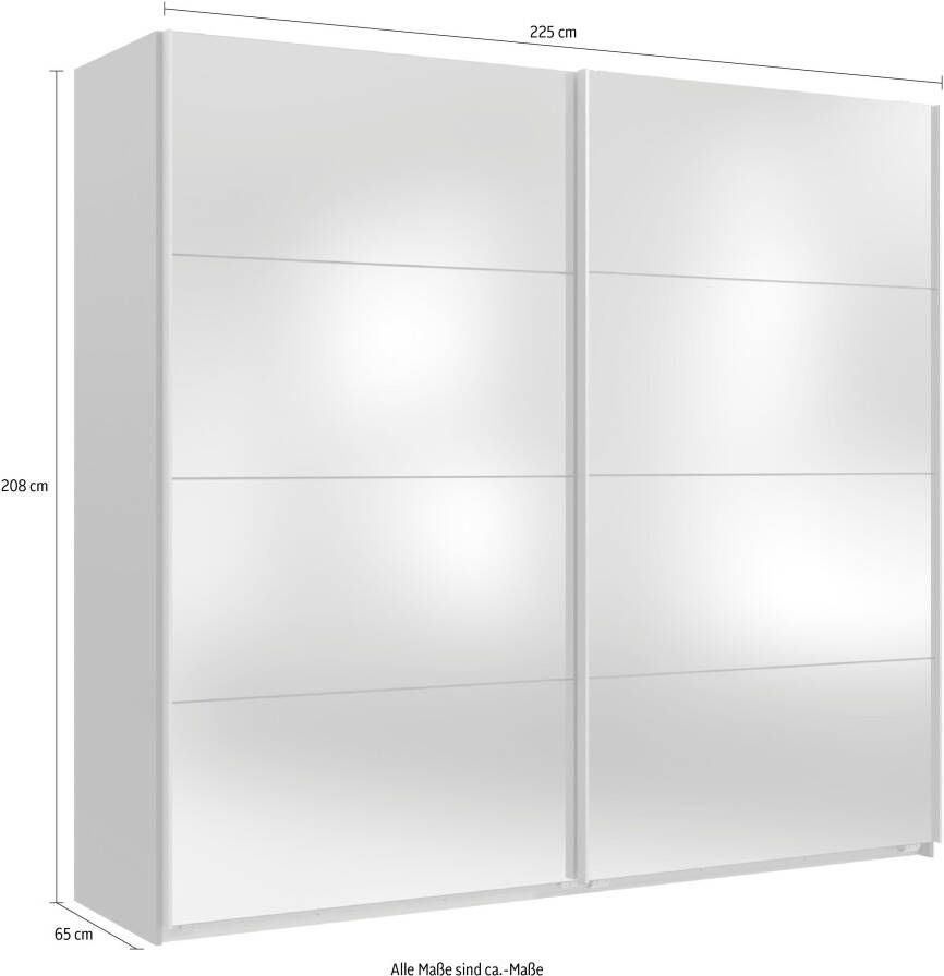 Wimex Zweefdeurkast Engeland 2-deurs met volledig gespiegelde voorkant van de kast in verschillende breedtematen - Foto 1
