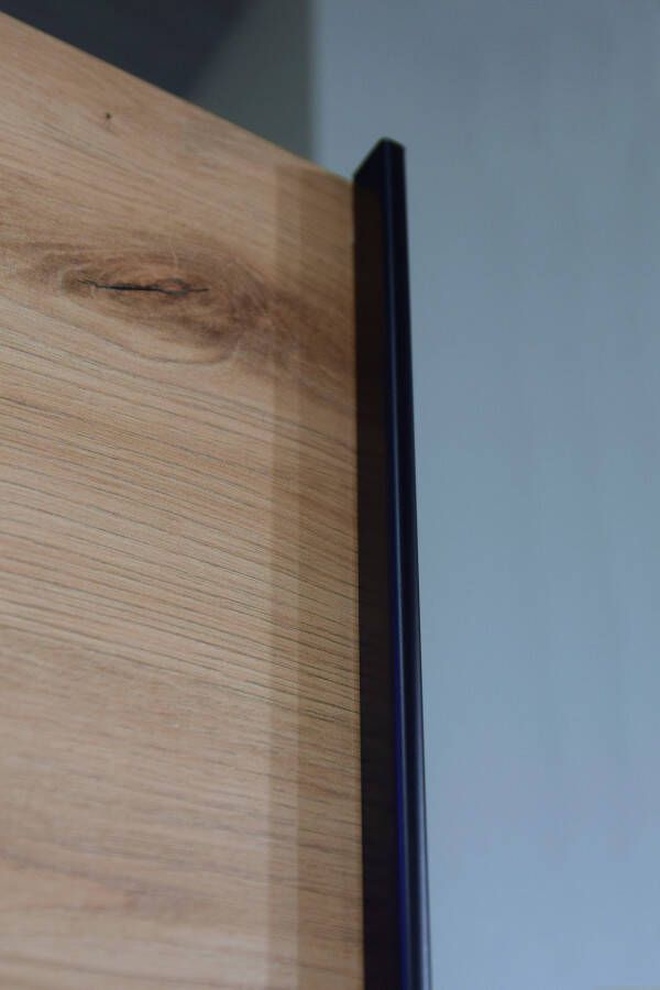 Wimex Zweefdeurkast Malaga 3-deurs kledingkast met akoestische panelen look en spiegel - Foto 6