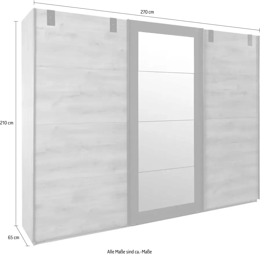 Wimex Zweefdeurkast Malmö optioneel met spiegel