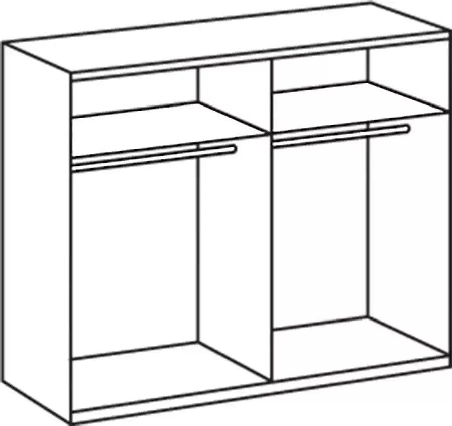 Wimex Zweefdeurkast Monaco met glazen elementen - Foto 2