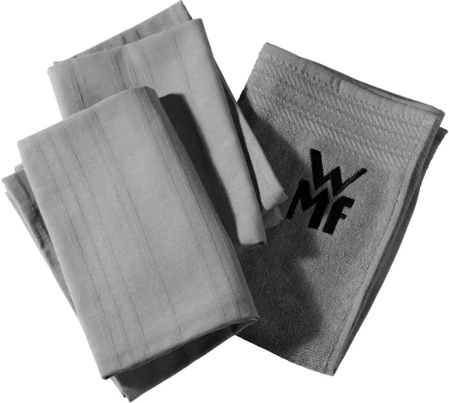 WMF Theedoek 100% katoen met opgestikt logo (set 3-delig) - Foto 6
