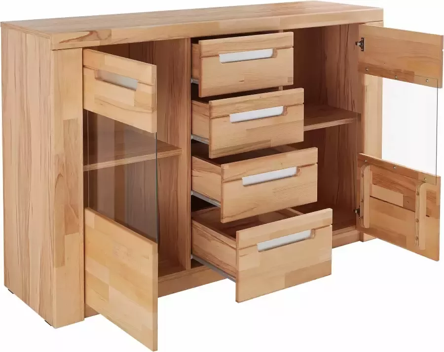 Home affaire Dressoir Kolding Breedte 140 cm met 2 glasdeuren - Foto 3