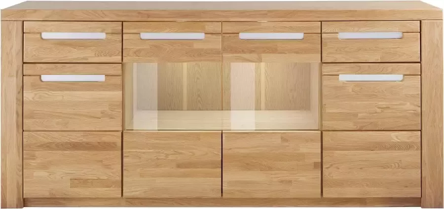 Home affaire Dressoir Kolding Breedte 200 cm met 2 glasdeuren en 2 houten deuren - Foto 11