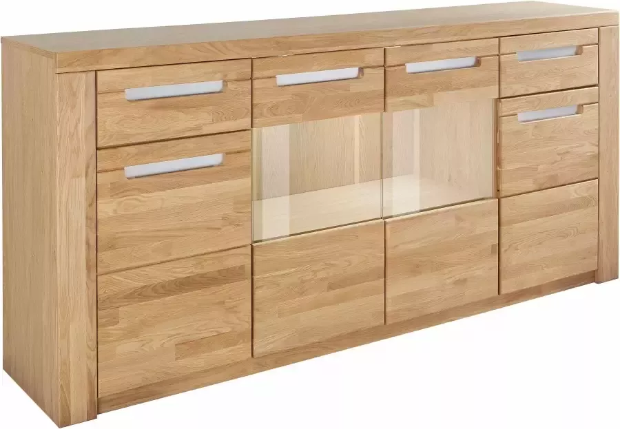 Home affaire Dressoir Kolding Breedte 200 cm met 2 glasdeuren en 2 houten deuren - Foto 2