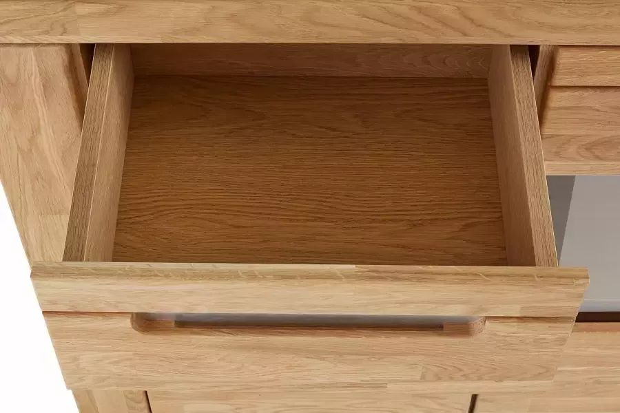 Home affaire Dressoir Kolding Breedte 200 cm met 2 glasdeuren en 2 houten deuren - Foto 7