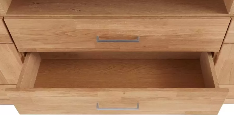 Home affaire Dressoir Ribe 180cm breed fronten massief hout 7 vakken variabele bodems - Foto 10