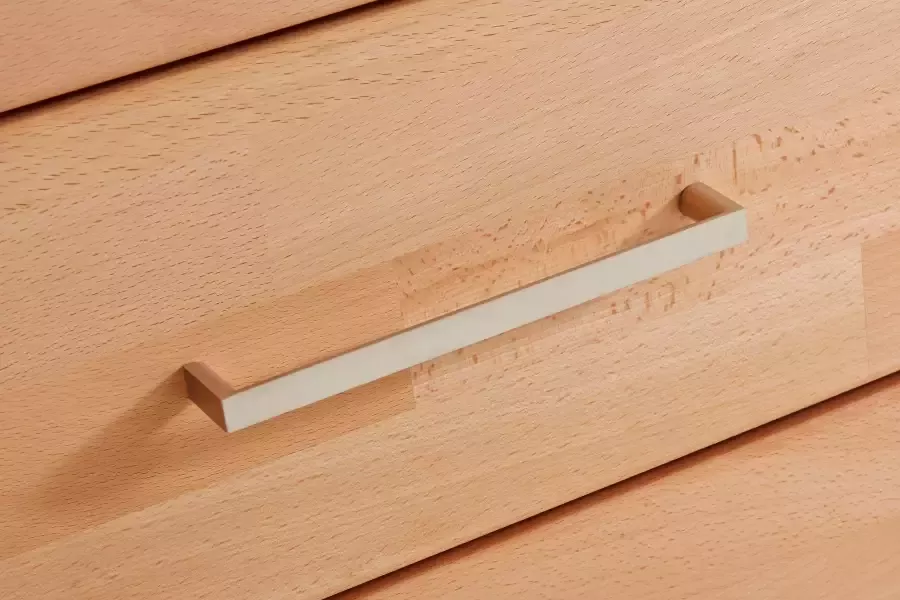 Home affaire Dressoir Ribe 180cm breed fronten massief hout 7 vakken Hout massief houtmateriaal metalen handgrepen 2 deuren 3 laden - Foto 3